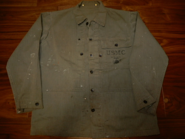 希少 WW2 40's USMC P-44 HBT JACKET ビンテージ オリジナル ( LEVIS 506XX 大戦 501XX 米軍 50s 60s ARMY モンキーパンツ P-41 US NAVY 0s_3