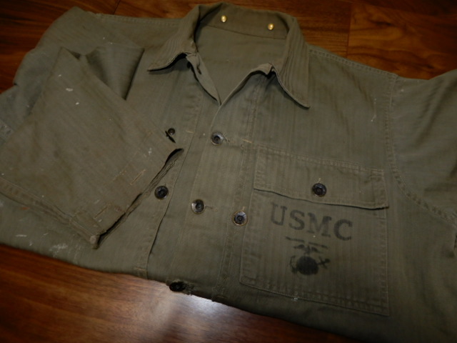 希少 WW2 40's USMC P-44 HBT JACKET ビンテージ オリジナル ( LEVIS 506XX 大戦 501XX 米軍 50s 60s ARMY モンキーパンツ P-41 US NAVY 0s_5