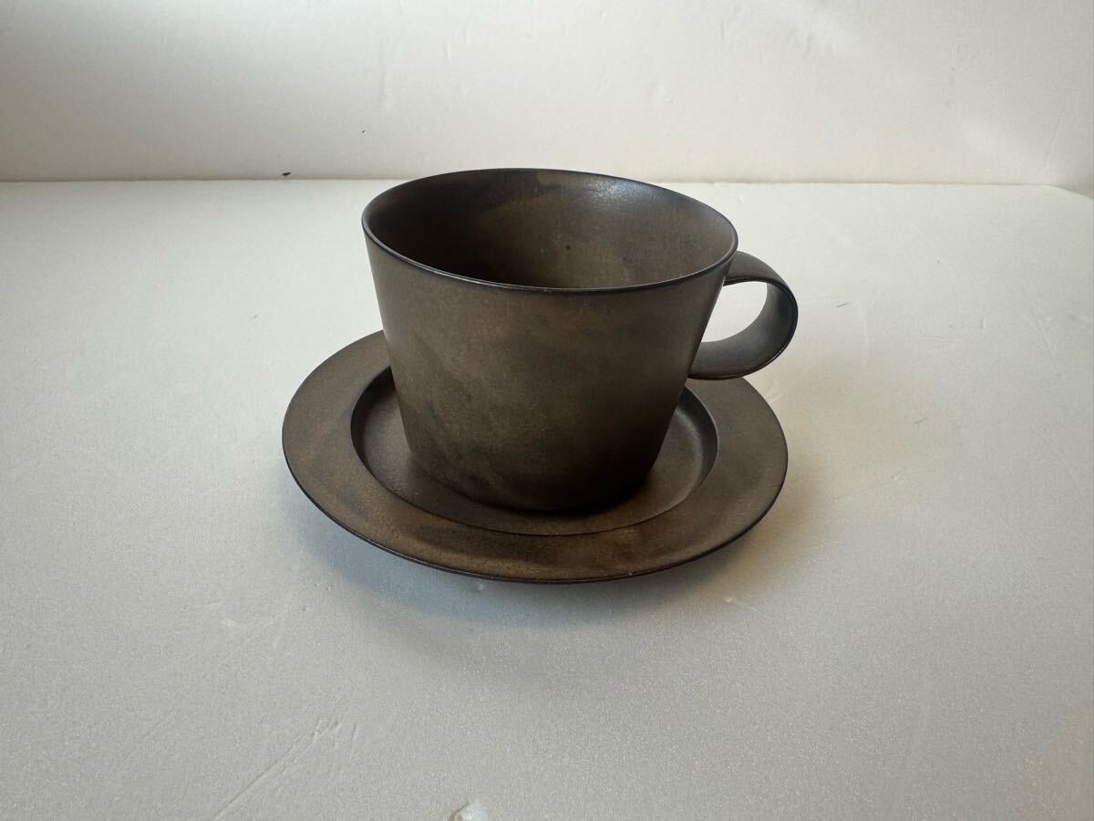 美品格安！イイホシユミコ×ジャーナルスタンダードコラボc&sブラウン茶色×2客セット カップソーサー皿プレート_6