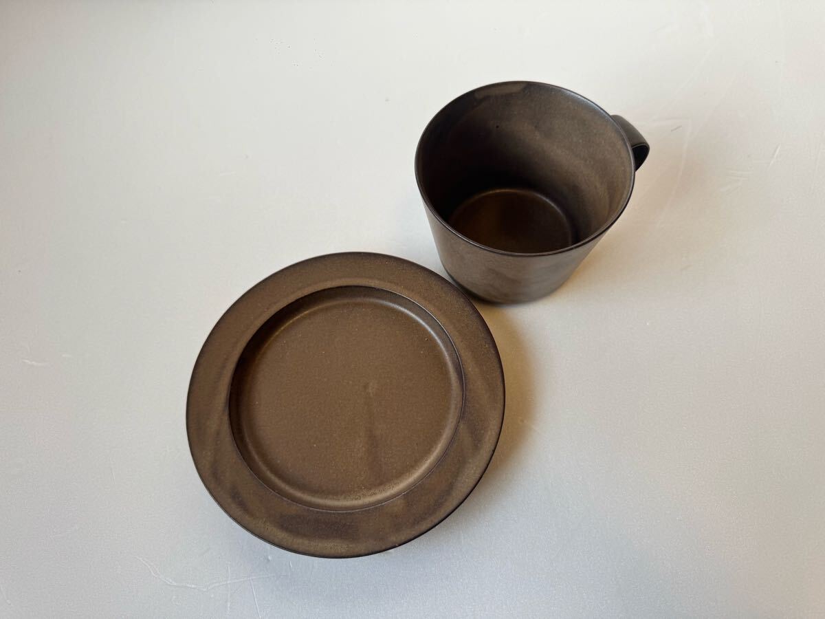 美品格安！イイホシユミコ×ジャーナルスタンダードコラボc&sブラウン茶色×2客セット カップソーサー皿プレート_7
