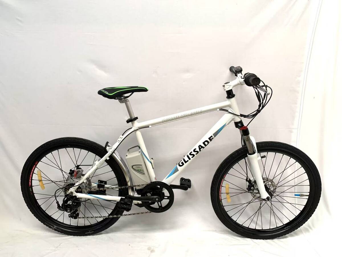 1円～ GLISSADE ディスクMTB 電動アシスト自転車 BIKE Panasonic 8.9Ah 長押し4点灯 SHIMANO 7速 26インチ 動作確認済ZJ 9211_1