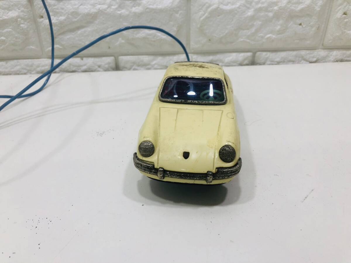 N108☆1円～昭和レトロ 当時物 旧バンダイ 1/16 ポルシェ 911 電動