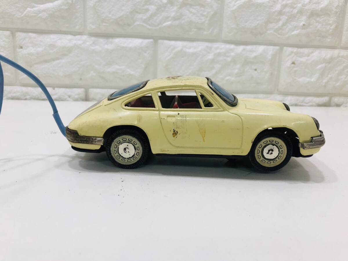 N108☆1円～昭和レトロ 当時物 旧バンダイ 1/16 ポルシェ 911 電動
