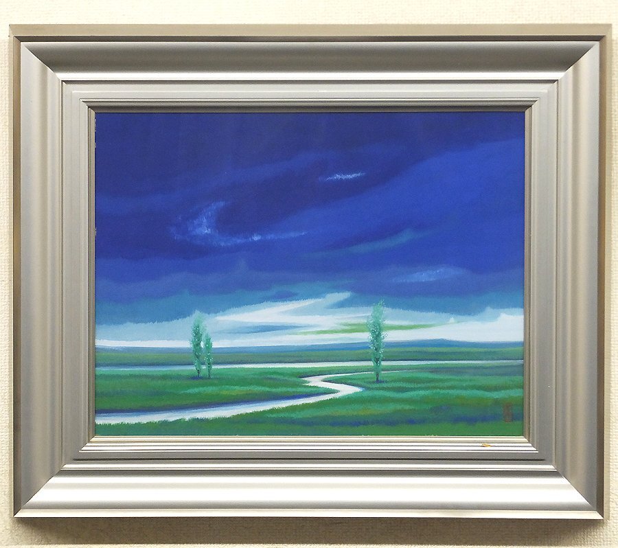 GLC】川崎春彦 「初夏」 日本画10号共シール 芸術院会員 日展常務理事