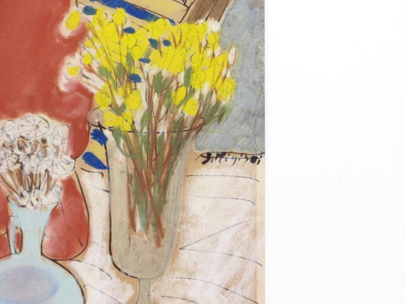 【GINZA絵画館】三岸節子　パステル画６号「室内」公式鑑定証書付き・文化功労者・１ 点もの　YK06F0H0G4J7U3I_4