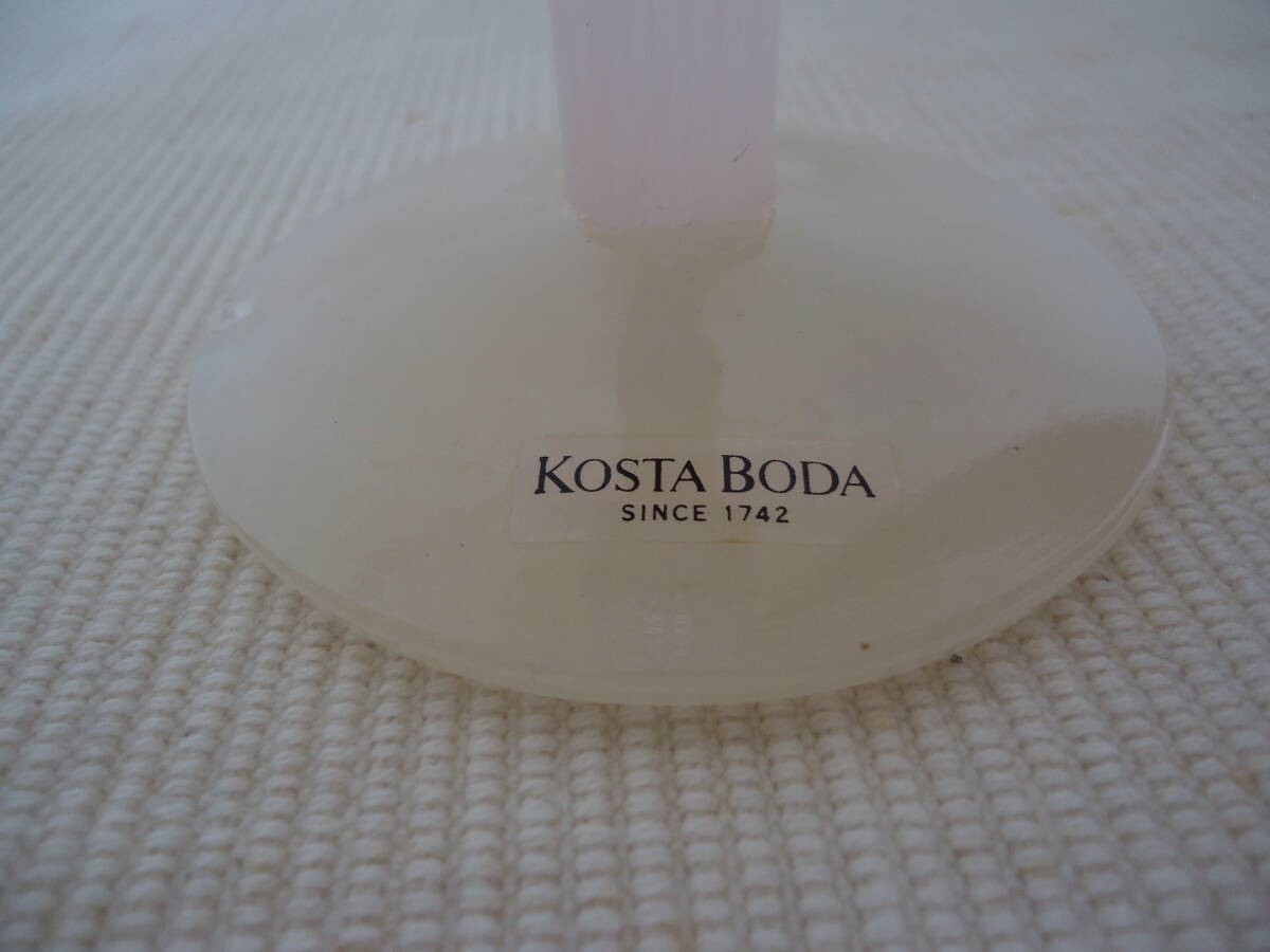 訳あり　コスタボダ　99721　ワイングラス風 ピンクストライプのオブジェ_3