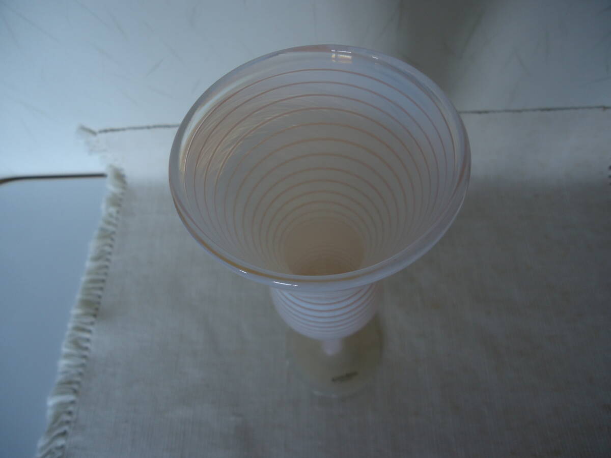 訳あり　コスタボダ　99721　ワイングラス風 ピンクストライプのオブジェ_7