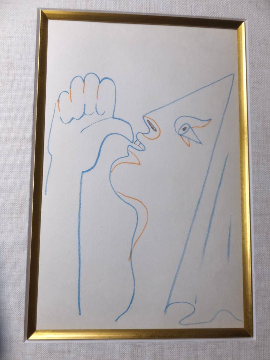 ジャン・コクトー！リトグラフ2種！1957年！額入り！石版画！ 検ピカソ
