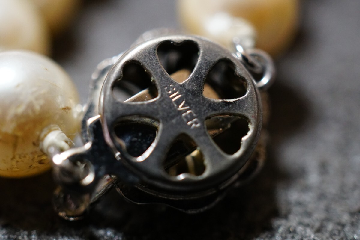 B2029 全てSILVER パール風 ネックレス ヴィンテージ アクセサリー 大量 セット まとめて おまとめ まとめ売り ペンダント 装飾品_7