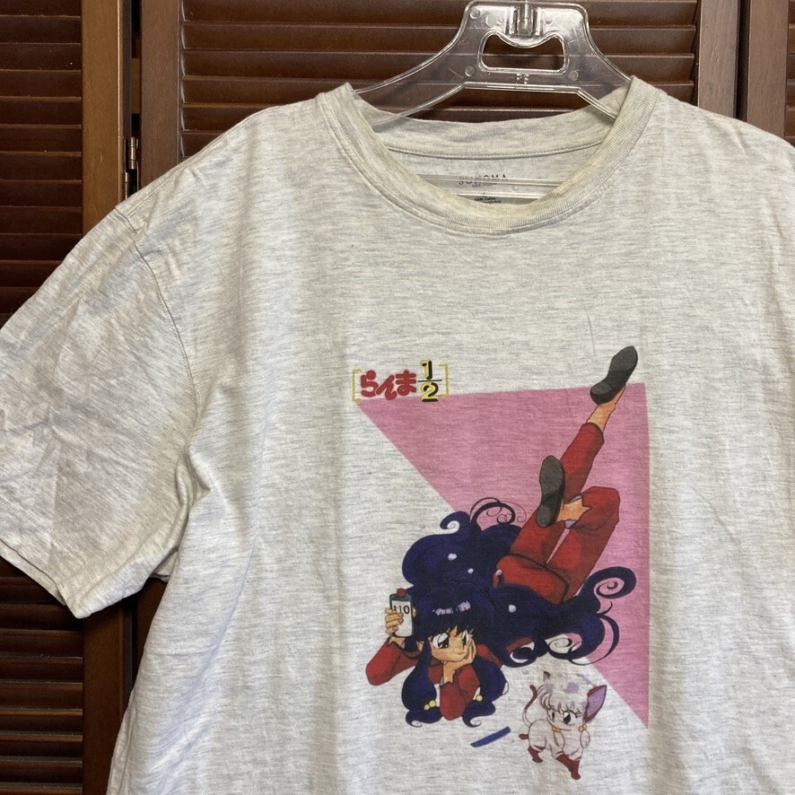 BCiQ 1スタ グレー アニメ Tシャツ らんま シャンプー 平成 昭和 レトロ キャラ 漫画 90s 00s ビンテージ アメリカ 古着 ...