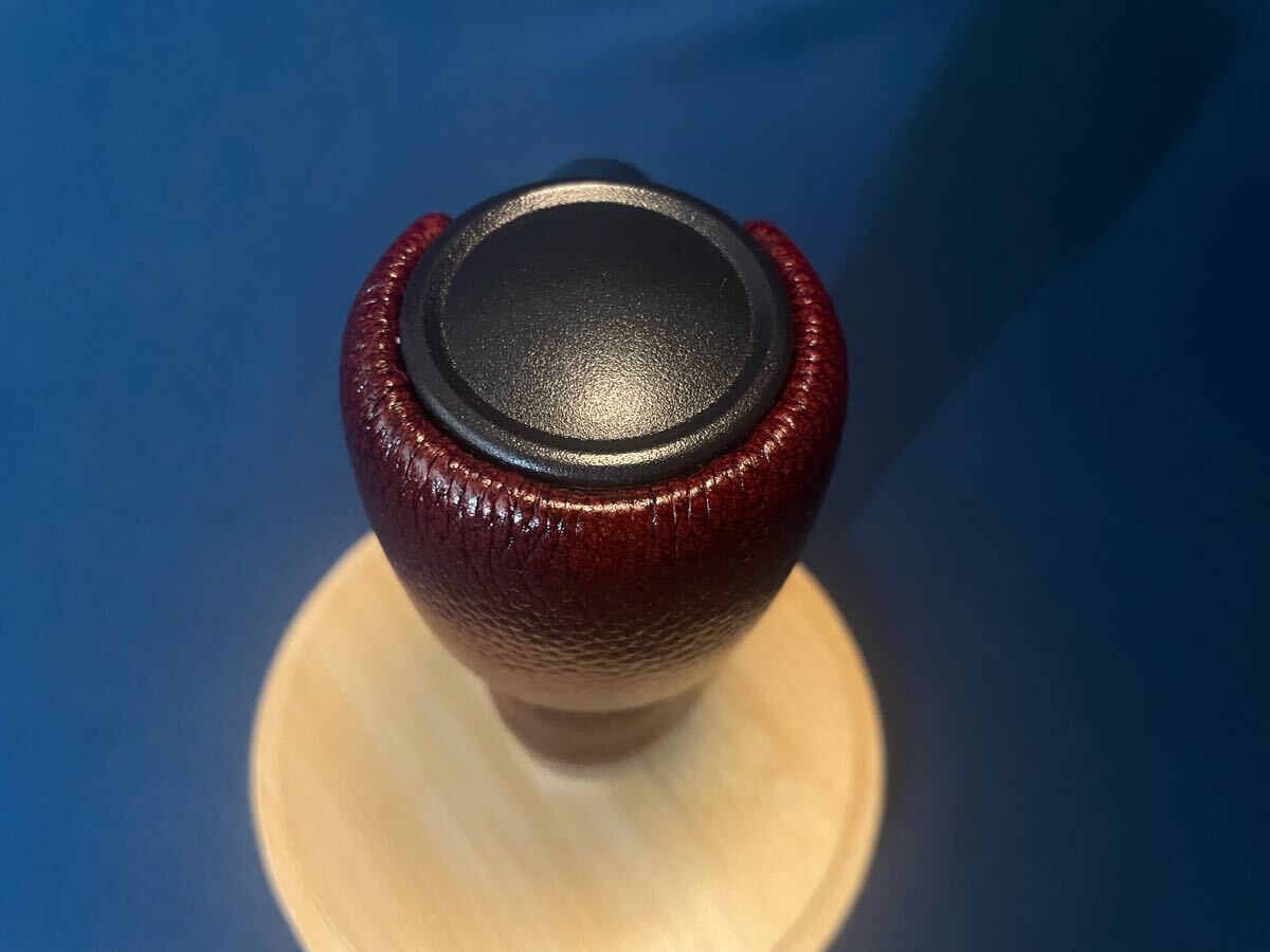 【本革】デリカD:5 純正シフトノブ本革貼り替え品（ブラウン）_6
