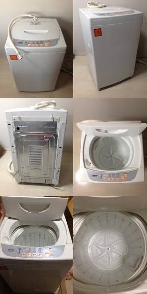 東芝☆全自動洗濯機4.2kgからみま洗!AW-42MC2☆1人暮らし!引取可(5kg 