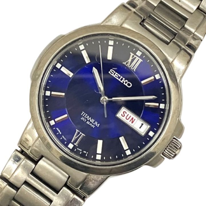 ☆【SEIKO/セイコー】7N43-7B80 TITANIUM/チタン 20BAR デイデイト 