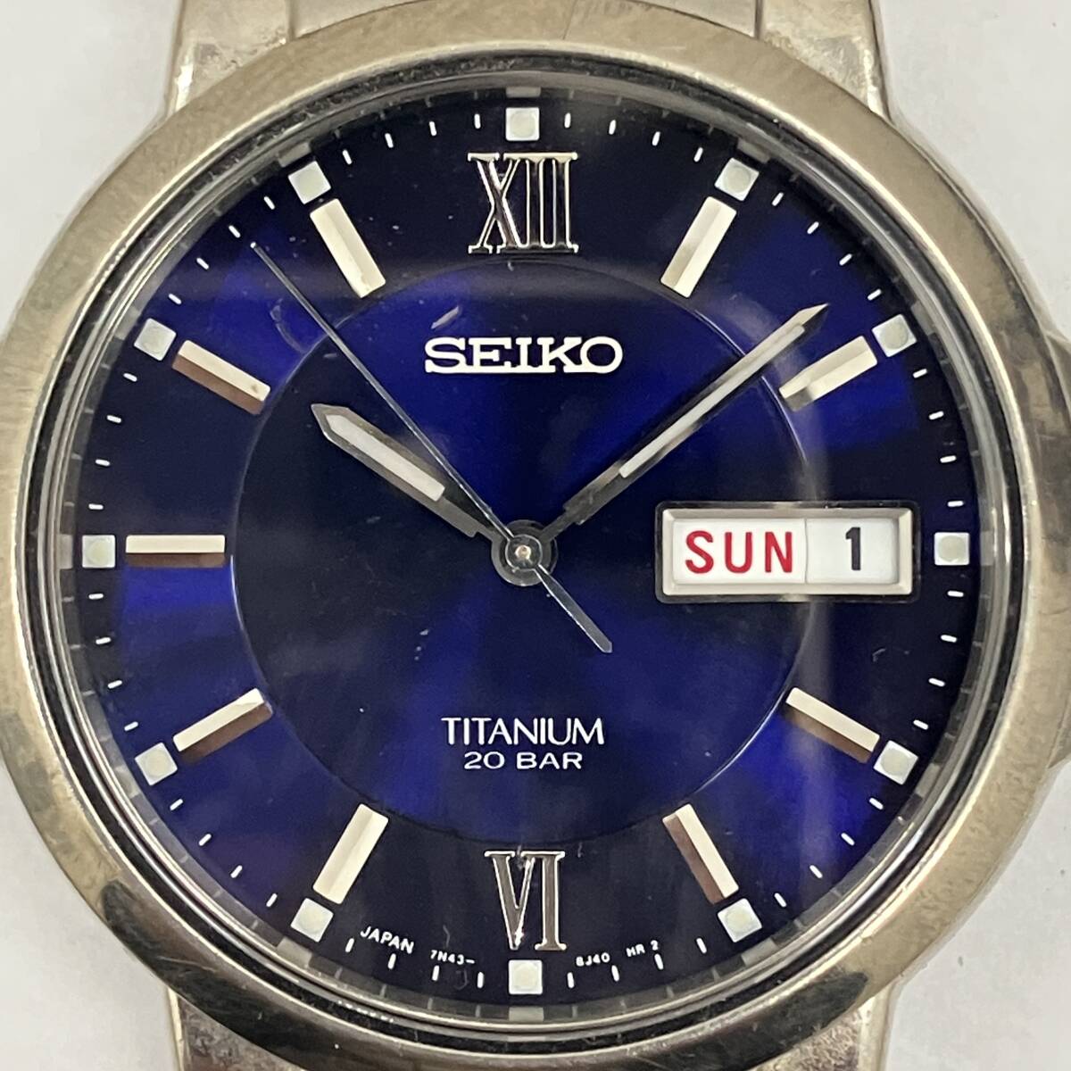 ☆【SEIKO/セイコー】7N43-7B80 TITANIUM/チタン 20BAR デイデイト 