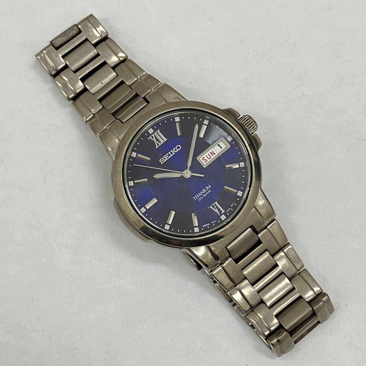 ☆【SEIKO/セイコー】7N43-7B80 TITANIUM/チタン 20BAR デイデイト 