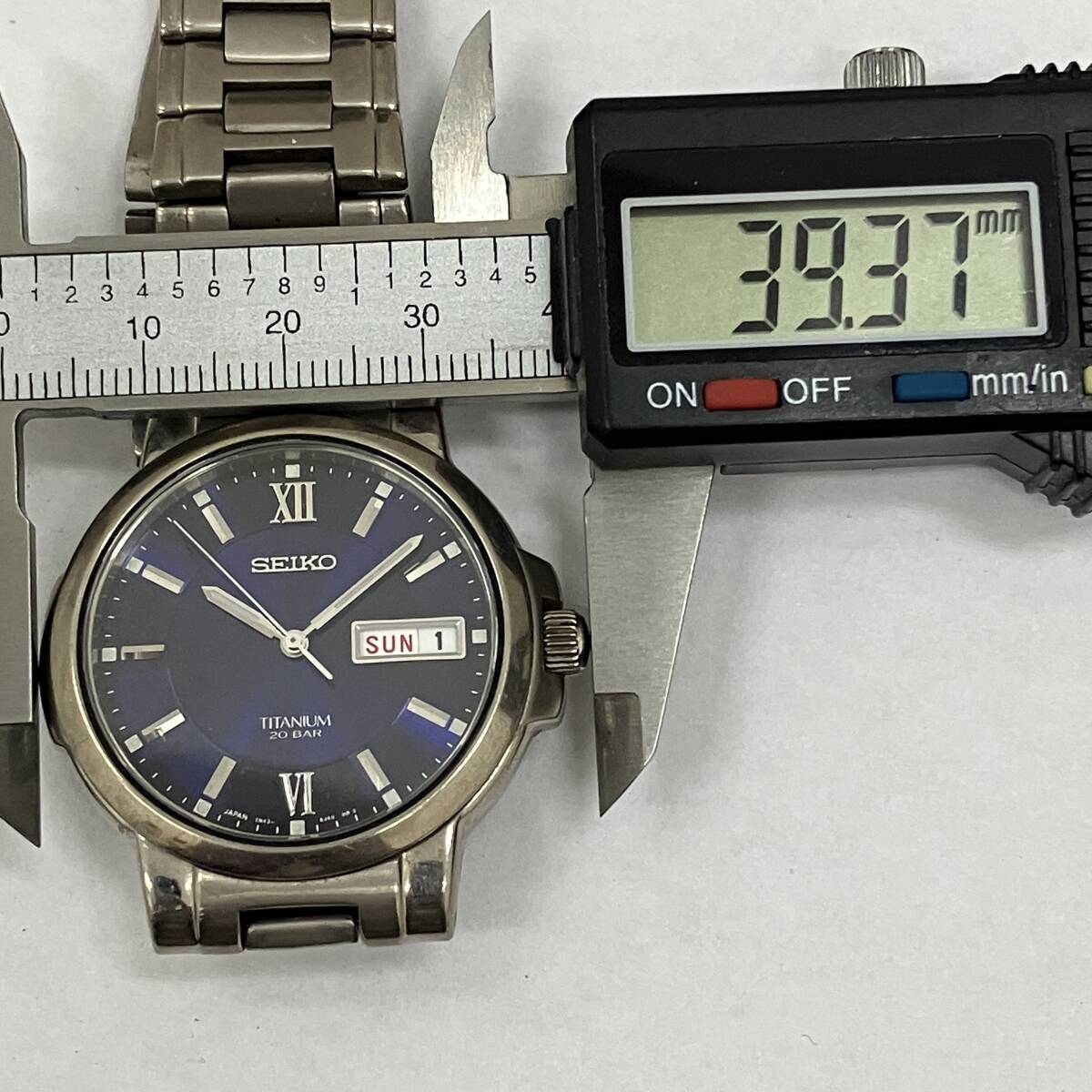 ☆【SEIKO/セイコー】7N43-7B80 TITANIUM/チタン 20BAR デイデイト 