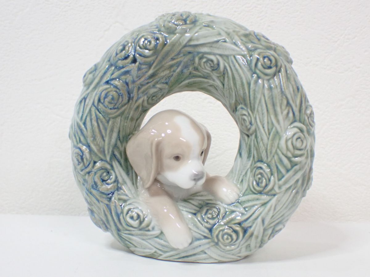 L785/6B〇LLADRO フィギュリン ナチュラルフレーム 犬 イヌ リヤドロ