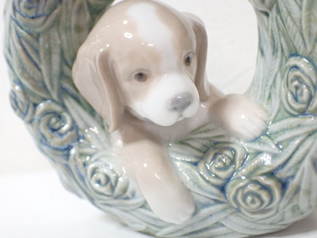 L785/6B〇LLADRO フィギュリン ナチュラルフレーム 犬 イヌ リヤドロ