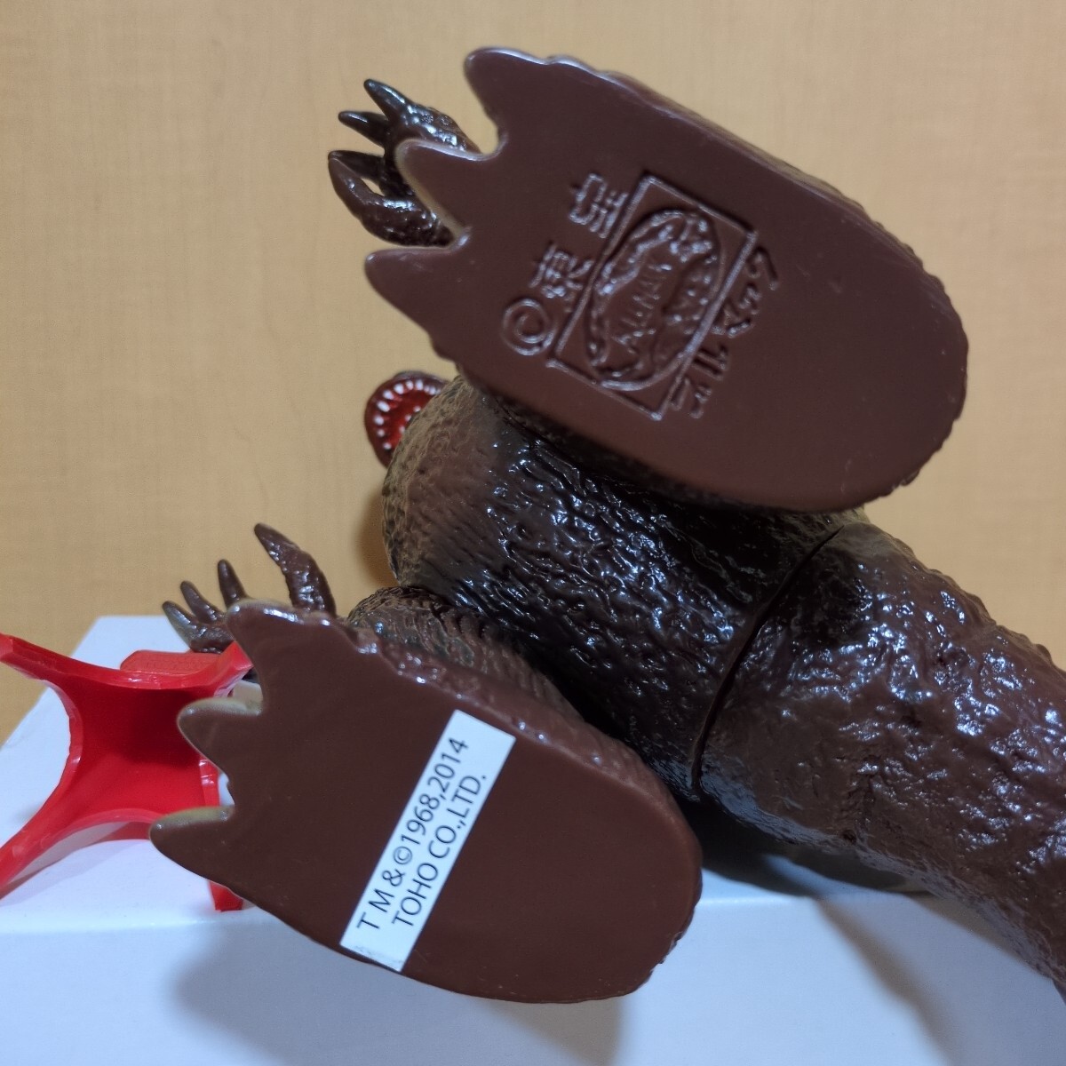 開封品 ブルマァク ジャイアントゴジラ 茶色 深緑 東京タワー付 ソフビ