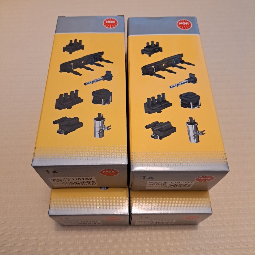 4本セット U5167 日本特殊陶業 NGK イグニッションコイル ストックNo.48543 フィット/フリード/インサイト等 (LEA/L13A/L15A型エンジン等)_1