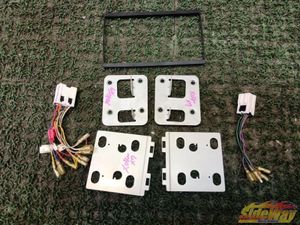 S_エクストレイル後期(NT30)社外オーディオ取付ステー+カプラー+パネル 7点【X04N】