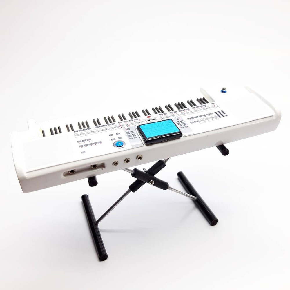 ドール用ミニチュアキーボード白色。ミニ楽器_2