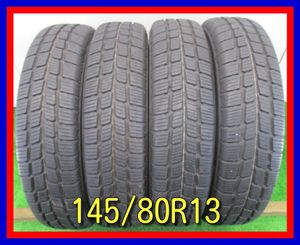 ■中古タイヤ■ 145/80R13 75S BRIDGESTONE MULTIWEATHER タント ムーブ等 夏タイヤ オン