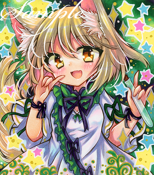 ☆同人手描きイラスト 東方Project/菅牧典 小色紙（寸松庵）☆(手描き