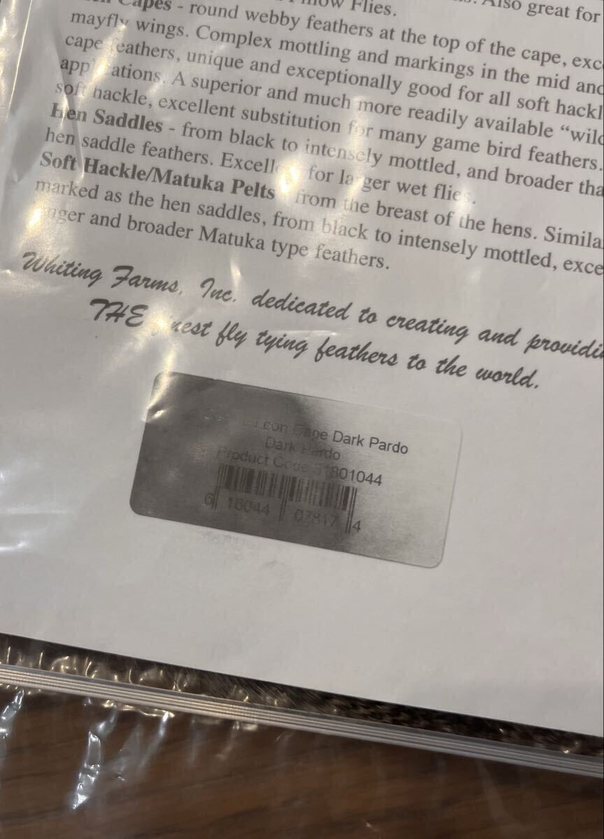 コックデレオン　ダークパルド　 Whitingコックハックル　ホワイティング_5