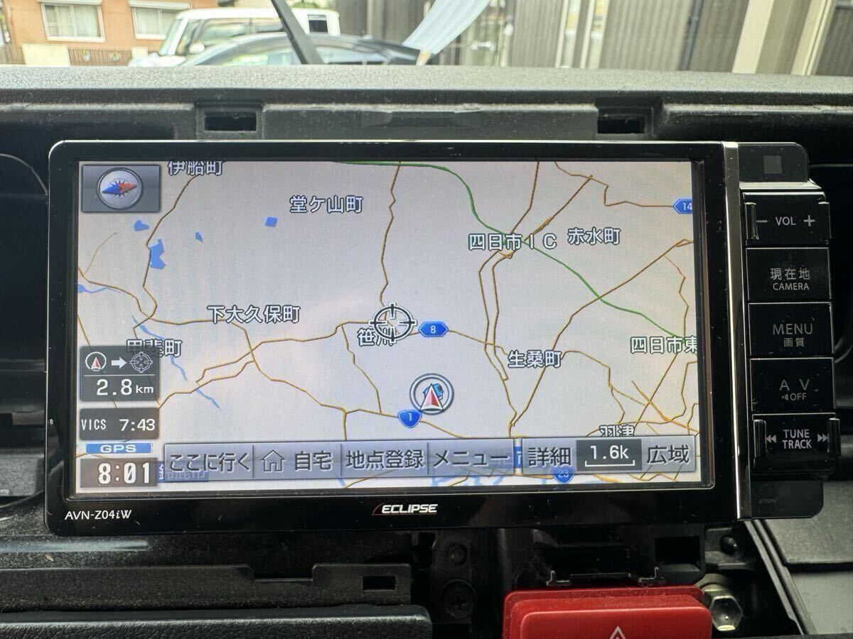 ★動作確認済み★ ECLIPSE AVN-Z04iw CD/DVD/TV/Bluetooth付き 配線類あり★ フルセグ　送料無料_1