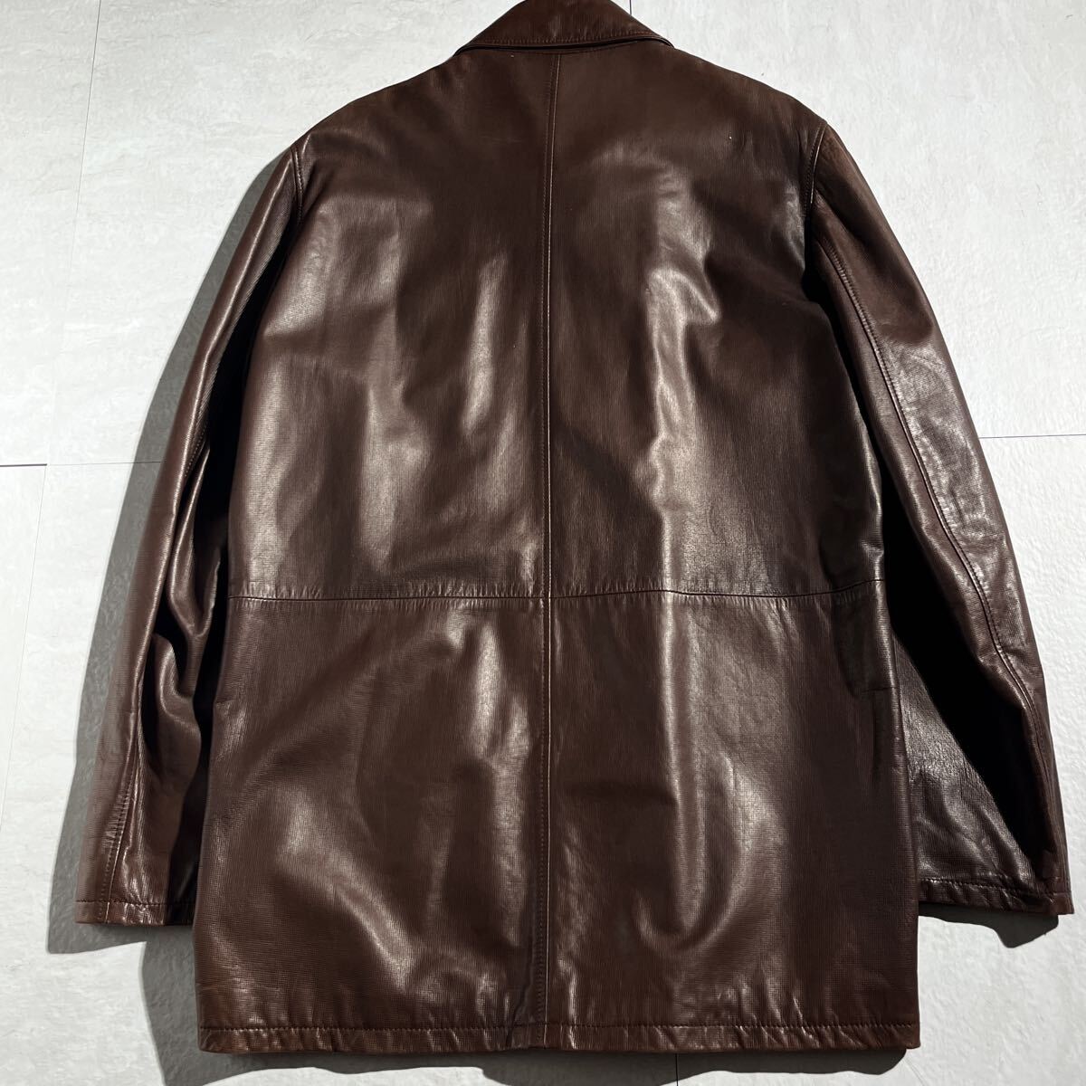 超希少✨XXXXL相当 dunhill レザージャケット 最高級 ラムレザー 黒