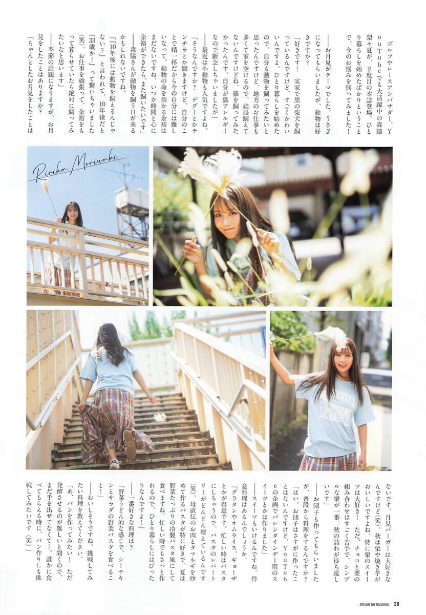 150μ】 森脇梨々夏 厚手 ラミネート加工 12ページ グラビアザテレビ