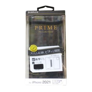 iPhone 13 薄型 PUレザー フラップケース LP-IM21PRIBK ブラック PRIME iPhoneケース ス