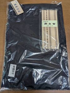 w4c 新品未使用 メンズ 楊柳浴衣 綿角帯セット 3Lサイズ 着丈155cm 綿80％ 麻20% 即決！