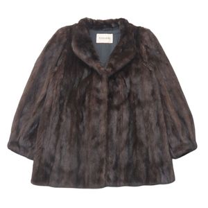 美品　Malvoisie マルボワジー 木下物産 ミンクファー 毛皮コート 15 Malvoisie FOX FURマルボワジー 木下物産 フォックスファー ハーフ