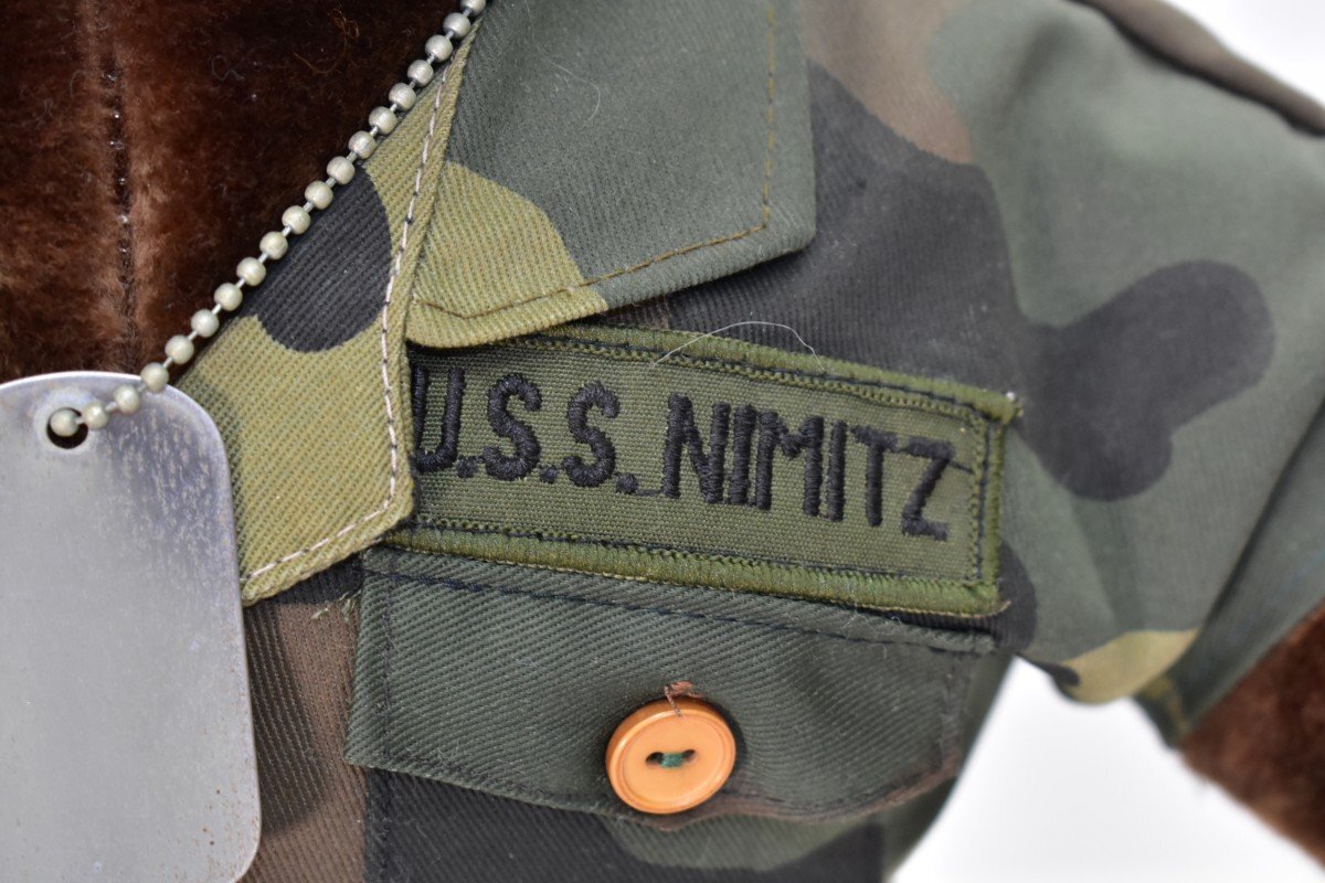 迷彩服 テディベア U.S.S NIMITZ アメリカ軍 航空母艦 ニミッツ 高さ