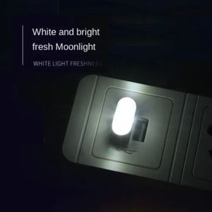 USBミニLEDアンビエントライト 白/ホワイト 昼光色 車内ネオンランプ ナイトライト PCプ