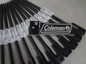 ★在庫処分・40％Off■Coleman・スチールソリッドペグ30cm／16PC・純正ステッカープレゼ