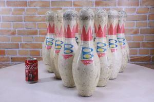 レトロ! ビンテージ ボーリングピン 10本セット ABC APPROVED BRUNSWICK 中古現状品 アン
