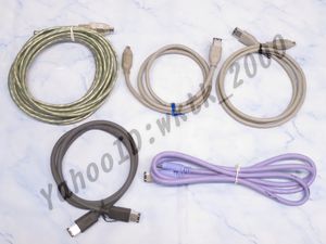 即決あり! IEEE1394ケーブル 5本組 (6pin-4pin 3本/6pin-6pin 2本)