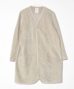 「DANTON」 ノーカラーコート 38 ナチュラル レディース