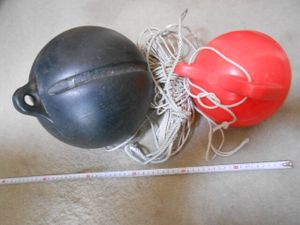 ★ブイ　 浮き玉 　フロート　大小2個セット　中古品 (検）アンカーロープ　滑車　ロープ