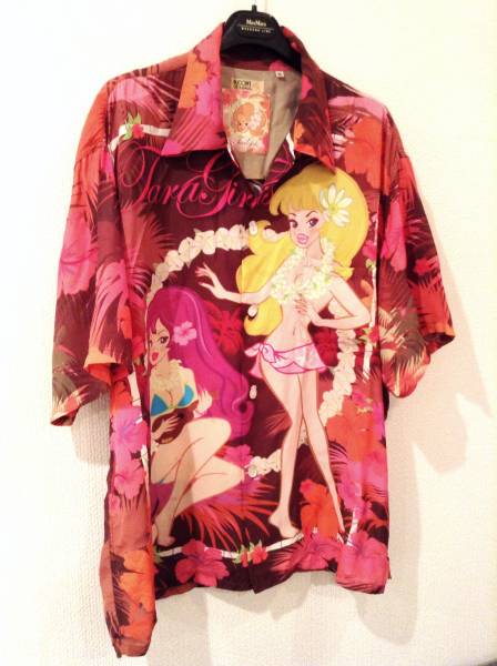 レア◇KEONI of HAWAII タラガール◇アロハシャツ XL Sun Surf(XL 