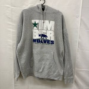 D3-40 XL アメリカ古着 プリント プルオーバー スウェット パーカー 裏起毛 グレー系 メ