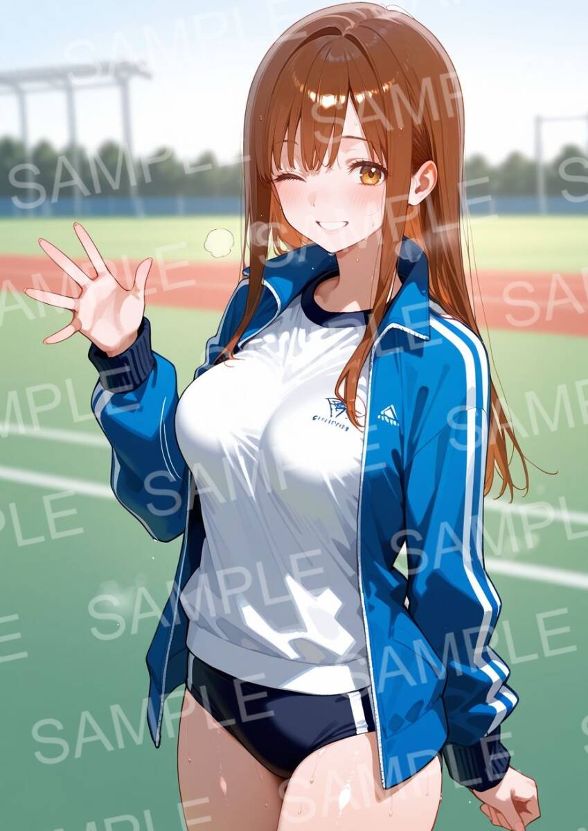 t84337 A4ポスター ブルマ ギャル チア (22) 美少女 光沢紙 同人