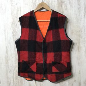 476☆【80s USA製 アメリカ古着 バッファローチェック ウールベスト】Woolrich ウールリ