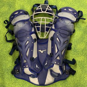 H-4514 ミズノ MIZUNO ミズノプロ 防具一式 プロテクター レガース マスク 軟式 JSBB ネ