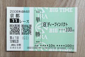 ディープインパクト 馬券の値段と価格推移は？｜16件の売買データから