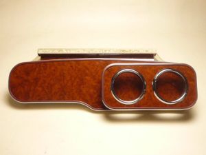 現品限り！ミラジーノ前期　フロントテーブル ウッド 茶ｘフルメッキ　B品