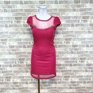 1円 ドレス Tiara Mily ミニドレス 55 ピンク系 カラードレス キャバドレ 発表会 イベン